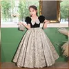 Mädchen Abendkleid Prinzessin Blumenmädchenkleider Leichte Luxus Kinder Host Klavier Performance Party 231228
