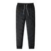 Men's Pants Winter Warm Padded Men Large Thick Loose Sweatpants Solid Thermal Long Trousers Casual Jogger Outdoor Sport Bottoms Male