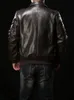 A2 Sheep genuine leather jacket Men's lapel casual flying coats