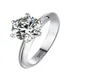 Кольцо из стерлингового серебра 925 пробы с бриллиантом, созданное в лаборатории для женщин, обручальные кольца, ювелирные украшения Whole8649755