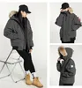 Projektant Kanada Pilot Kurtki Kanada Kurtki mężczyźni kobiety Down Wolf Fur Canvas Canvas Parkas Canadian Gruby zimowe gooses Down Pulats Designer Womenwig