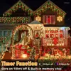 Strings 132ft Christmas Lights Decorations Outdoor Plug In Waterproof Timer Memory Function For Holiday Wedding