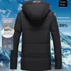 In Down Coats for Men Major Brand w średnim wieku i zimny płaszcz męski na zimowy odłogowy luksusowy gęś płaszcz Long Man Snow 231228