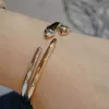 Bulgarije Verzorger Originele Luxe Designer Armband Luipaard Armband Vrouwelijk 925 Sterling Zilver Groene Steen Ogen Mijin 18k Cheetah Glad Gezicht Armband Opening