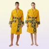 MEN039S Roben Herren Luxus klassische Baumwollbademantel Männer und Frauen Marke Nachtwäsche Kimono Warm Bades Roben Haus tragen Unisex Badesbob2550268