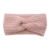 Berets Winter Warm Knoop Knot Cross -hoofdband voor vrouw