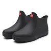 Męskie buty deszczowe buty rybackie Wodoodporne mężczyźni buty kostki bez poślizgu kuchnia 2024 Buty robocze gumowe buty wodne na zewnątrz deszcze 231228
