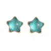 Studörhängen Metal Star Blue Moonstone Post för kvinnor Söta stilar Fashion Jewelry Original Design Holiday Accessories Gifts 2023547