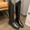 Stivali Chelsea alti al ginocchio da donna invernali e autunnali Stivali bassi moda Scarpe casual da donna Stivali lunghi da donna 231228