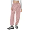 Kvinnor Pants Women 2024 Solid Color Joggers Sweatpants Träning Hög midja Yoga Casual Loose With Pocket Hip Hop Streetwear