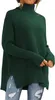 女性用セータークリスマススワザー特大のタートルネック2023秋のバットウィングスリーブリブ付きチュニックセーター