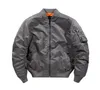 Herbst und Winter neue Pilotenjacke der Air Force, einfarbige Herren-Motorradjacke, große Militäruniform, Fluganzug im amerikanischen Stil