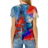 T-shirt da donna T-shirt Abbigliamento Sublimazione Spazi vuoti Taglie forti Top Sexy scollo a V Allentato Estate Maniche corte Maglietta per fai da te personalizzato