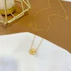 Pendant Necklaces Simple Plum Blossom Hard Gold Bracelet Jewelry Temperament Lasting Color Imitation Necklace Choker Female