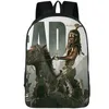 حقيبة Danai Gurira Backpack The Walking Dead Daypack Michonne School Bag Teleplay Print Rucksack Picture Schoolbag Photo Pack