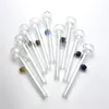 4 inch Glass Oil Burner Hand Pipe Mini Thick Pyrex Glass Colorful Handle cheap Glass Water Pipes for Smoking