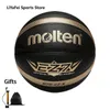 Molten Size 5 6 7 Basketball Black Gold PU Outdoor Indoor Ball Youth Man Match Training Basketalls Free Air Pump Bag 231229