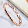 Bulgarie Carer Oryginalna luksusowa bransoletka Dafu 18K Rose Gold Mosang Stone White Fritillaria Snake Bransoletka 18K Gold Stacked High Grade Bone