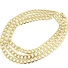 Collier chaîne à maillons cubains creux pour hommes en or jaune 14 carats 6 50 MM 16-30 pouces 267w