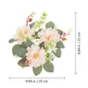 Decorative Flowers Artificial Garland Wedding Gift Party Decoration Wreaths Desktop Plastic Floral Ring