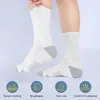 Chaussettes en coton avec bande de caoutchouc de grande taille, chaussettes tubulaires de sport de basket-ball, bas blancs pour hommes, automne et hiver