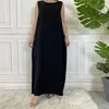 Vêtements ethniques Sous Abaya Slip Robe Dubaï Casual Musulman Porter des robes intérieures sans manches pour les femmes modestes caftan marocain robe islamique