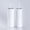 CA EUA Estoque de 25pcs/caixa em branco Tumblers de 20 onças de sublimação copos de canecas retas aço inoxidável a mesma largura de cima e para baixo 1228 4.23