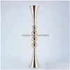 Party Decoration Gold Vases Metal Wedding Centerpieces Event Flower Road Home El 10 PCS/ Lot Drop Delivery Garden Festive Suppli Dhqzi