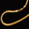 Collier chaîne serpent doré de marque, couleur dorée, à la mode, chaîne pour hommes, bijoux Punk, chaînes en or jaune 14 carats pour femmes, Kpop Collares, 2024