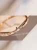 Bulgarie Carer Original Luxury Designer Bracelet Women's 18k Rose Gold Snake Shaped White Fritillaria Layered High Grade Hand Decoration Bone Narrow