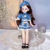 BJD Dolls and Clothes with Multiple Movable Joints 30cm 1 6 3D Simulated Eye Hinge Doll Girl s DIY Dress Up Birthday Gift Toy l231228