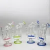 11 cali Bong Glass Recycler 4colors Percolator 14 mm żeński staw z miską