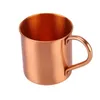 450ML 16oz Pure Copper Mug Durable Coppery Beer Mugs Coffee Mug Milk Cup Copper Cocktail Whiskey Glass Drinkware 231228