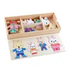 QWZ Little Bear сменная одежда для детей раннего образования, деревянная головоломка-головоломка, игра-головоломка, детские игрушки для детей, подарок 231228