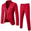 Homens Blazers Define Elegante Luxo Negócios Festa de Casamento Formal 3 Ternos Colete Completo Slim Fit Jaqueta Calças 231229