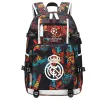 Designer mochila moda bookbag estudante mochila homens e mulheres mochila estrela de futebol impresso mochilas grande capacidade lazer viagem