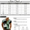 Men's T-skjortor 2024 Summer T-shirt Gradient Print Casual Daily Short Hermes Pullover Fashion Button V-Neck Outdoors Sport Top Hombre