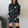 Women's Hoodies Christmas Snowflake Printed Sweater Fashion Carnival Party Casual Dress Fun Pattern Hoodie