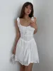 カジュアルドレス最初のデートニッチデザインホワイトスカート