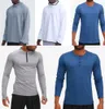 LU LU L roupa masculina de alta qualidade com capuz camisetas yoga com capuz camiseta lulu esportes levantando quadris desgaste elástico fitness collants lululemens pousio roupas de marca de moda