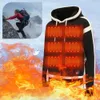 Pulls chauffants électriques USB en plein air à capuche pour hommes vêtements chauffants chauds d'hiver chargeant la veste thermique vêtements de sport pour hommes femmes 231229