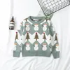 Maglione invernale per bambini Natale Abbigliamento genitore-figlio Neonati maschi Ragazze Cartoon Pupazzo di neve Pullover Maglione Cute Baby Boy Maglioni 231228