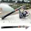 1.8-3.6m Carbon Fiber Spinning Fishing Rod 13BB Reel Combo Telescopic Fishing Pole Spinning Reel Kit Max Resistance 3-8kg Pesca 231228
