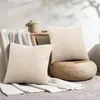 Стильный чехол для подушки, удобный, нелиняющий декоративный льняной чехол с современным акцентом