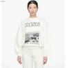 BING Femmes Designer Sweat Noir et Blanc Photo Lettre Paysage Imprimé Coton Pull À Capuche