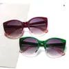 Gafas de sol de lujo ojo de gato mujeres 2023 gafas de gradiente de gran tamaño retro azul leopardo tonos lunette de soleil femme