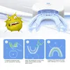 Zahnbürste 360 Grad intelligente automatische Sonic elektrische Zahnbürste U-Typ Zahnbürste USB-Ladezahn Zahnaufhellung blaues Licht