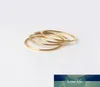 Basic Minimalistisch Eén Twee Drie AAA Cz Steen Gevulde Dunne Gouden Ringen voor Vrouwen Waterdichte Roestvrij Stalen Ring Set Fabriek exp1312336