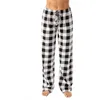 Vêtements de nuit pour femmes Femmes Pantalons de salon Pantalons de pyjama Stretch Plaid Jambes larges Cordon de serrage doux Home Comformatable Wear Vêtements