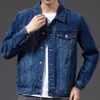 Manteau à simple boutonnage coupe ajustée élégant hommes Style coréen veste en jean manches longues Multi poches simple boutonnage pour A 231228